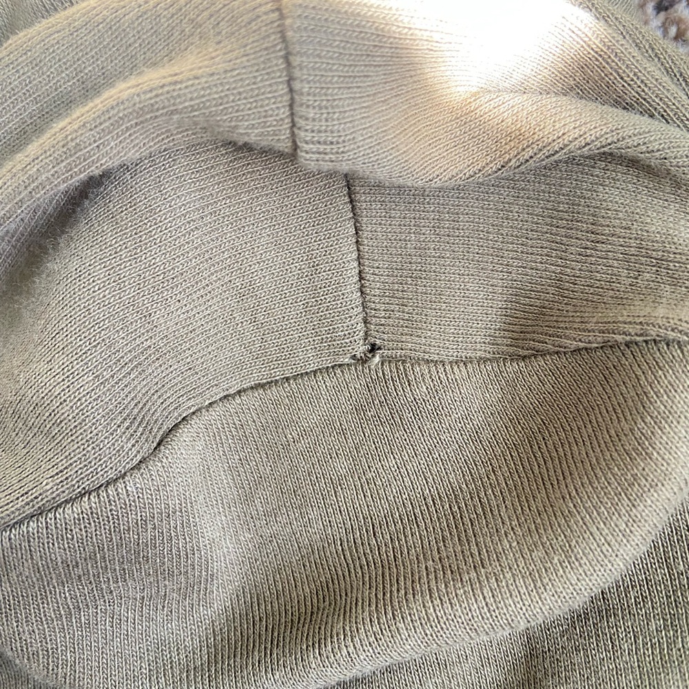 Anthropologie Daily Practice Mini Dress Womens M Olive Tie Front Long Sleeve - Picture 4 of 5